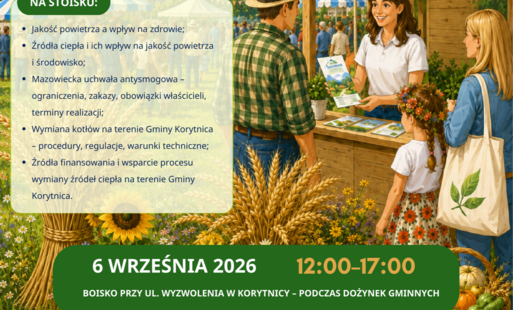 Zdjęcie do Gmina Korytnica zaprasza na stosko edukacyjne - Zdrowie - Czyste Powietrze - Edukacja